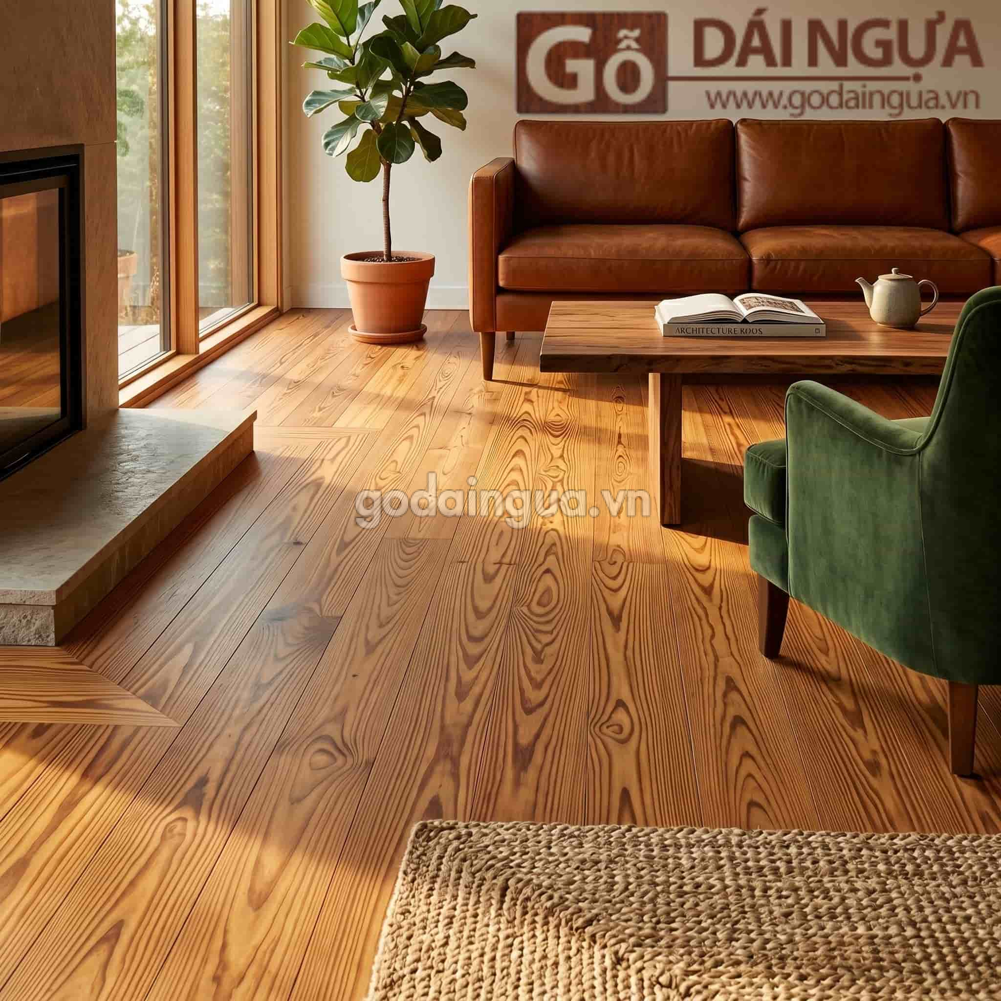 Ứng dụng gỗ Thông biến tính làm sàn gỗ sang trọng, đẳng cấp