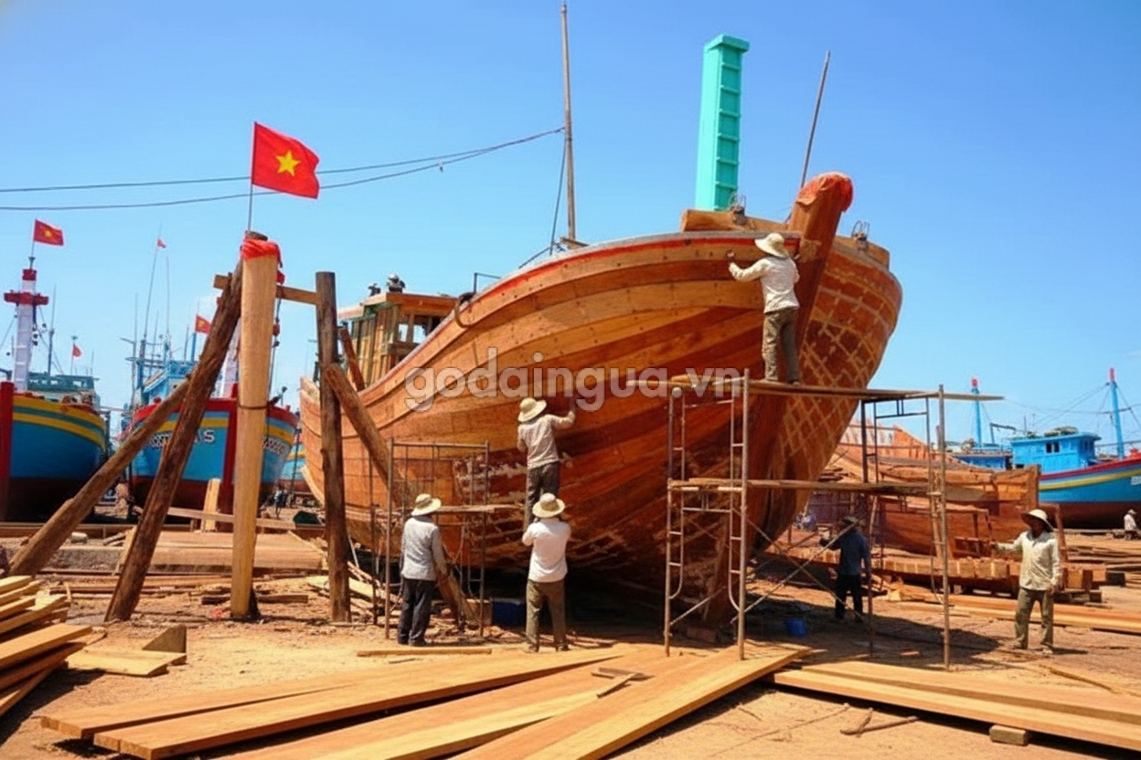 Ứng dụng gỗ Dầu đóng tàu biển