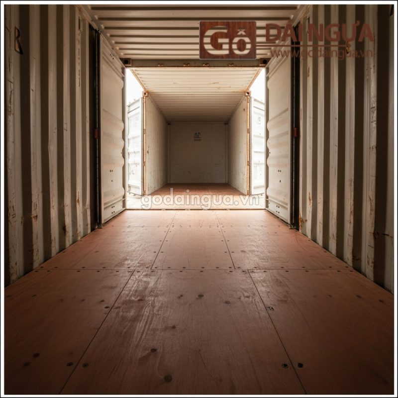 Ứng dụng gỗ Dầu làm sàn container
