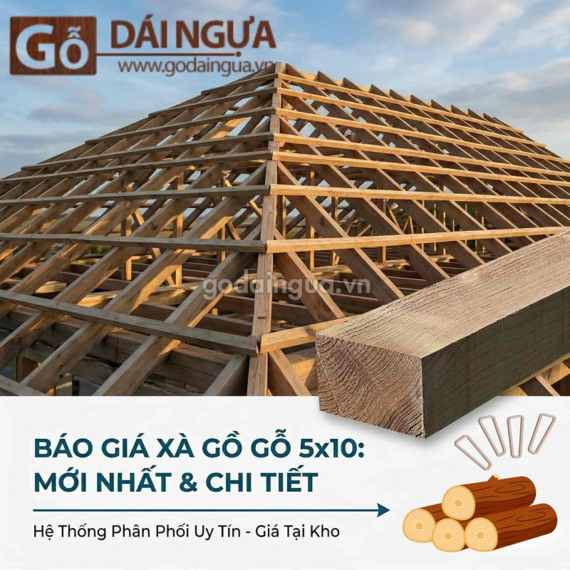 Báo giá xà gồ gỗ 5x10 chi tiết