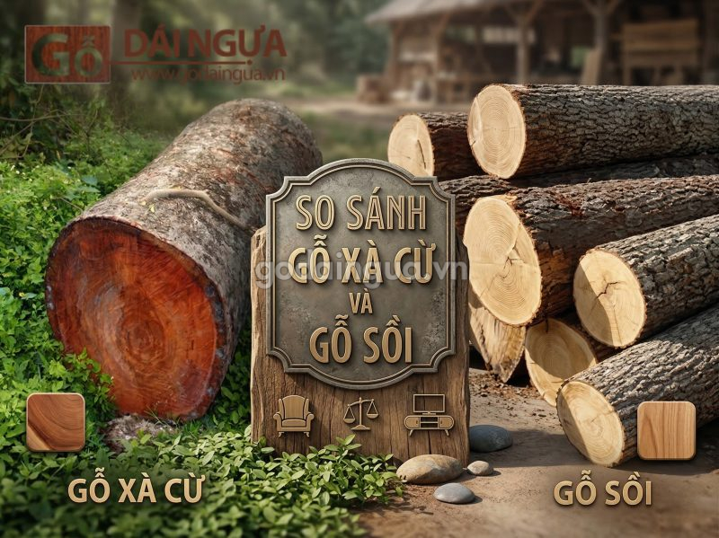 So sánh gỗ Xà Cừ và gỗ Sồi