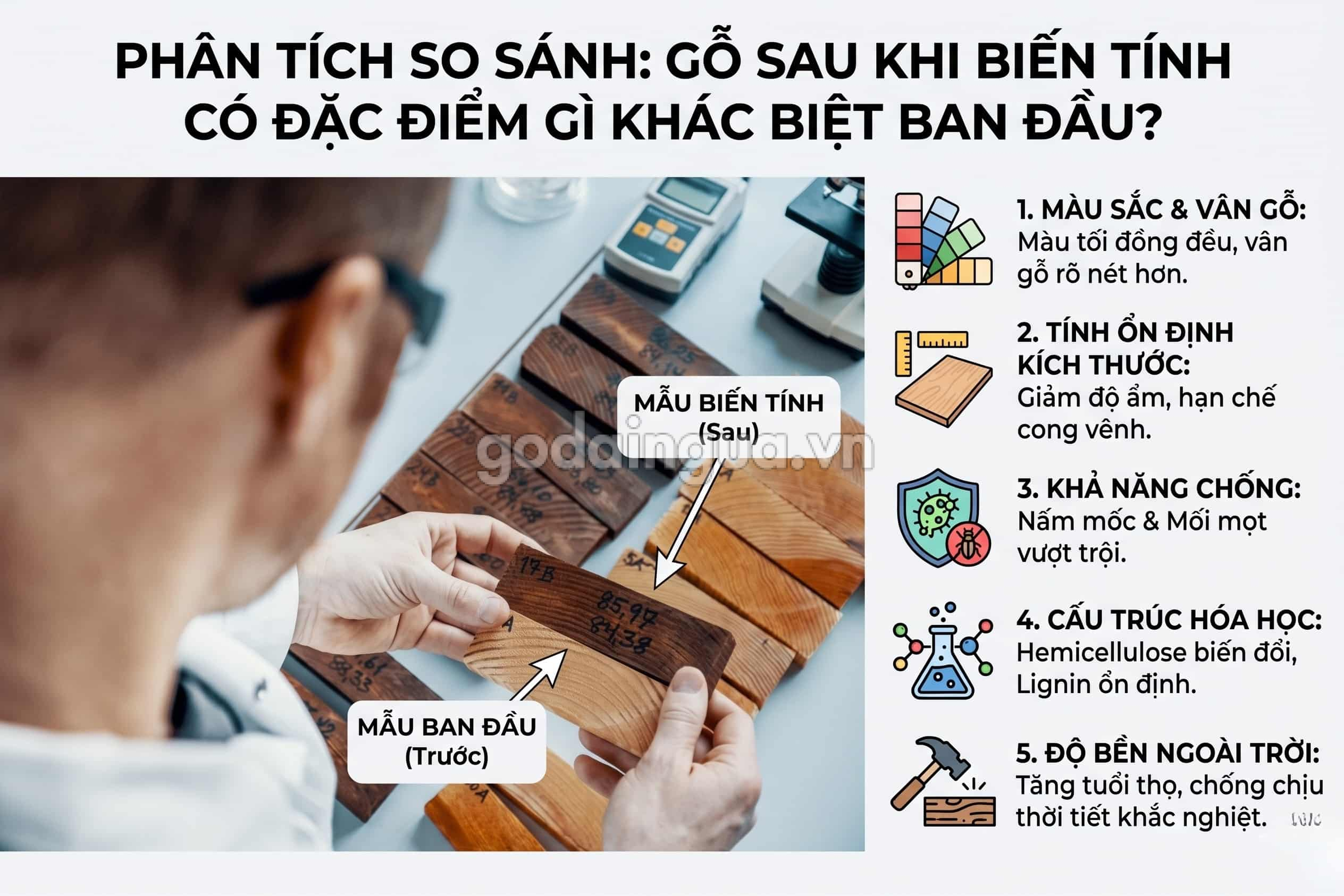 Quy trình sản xuất gỗ biến tính