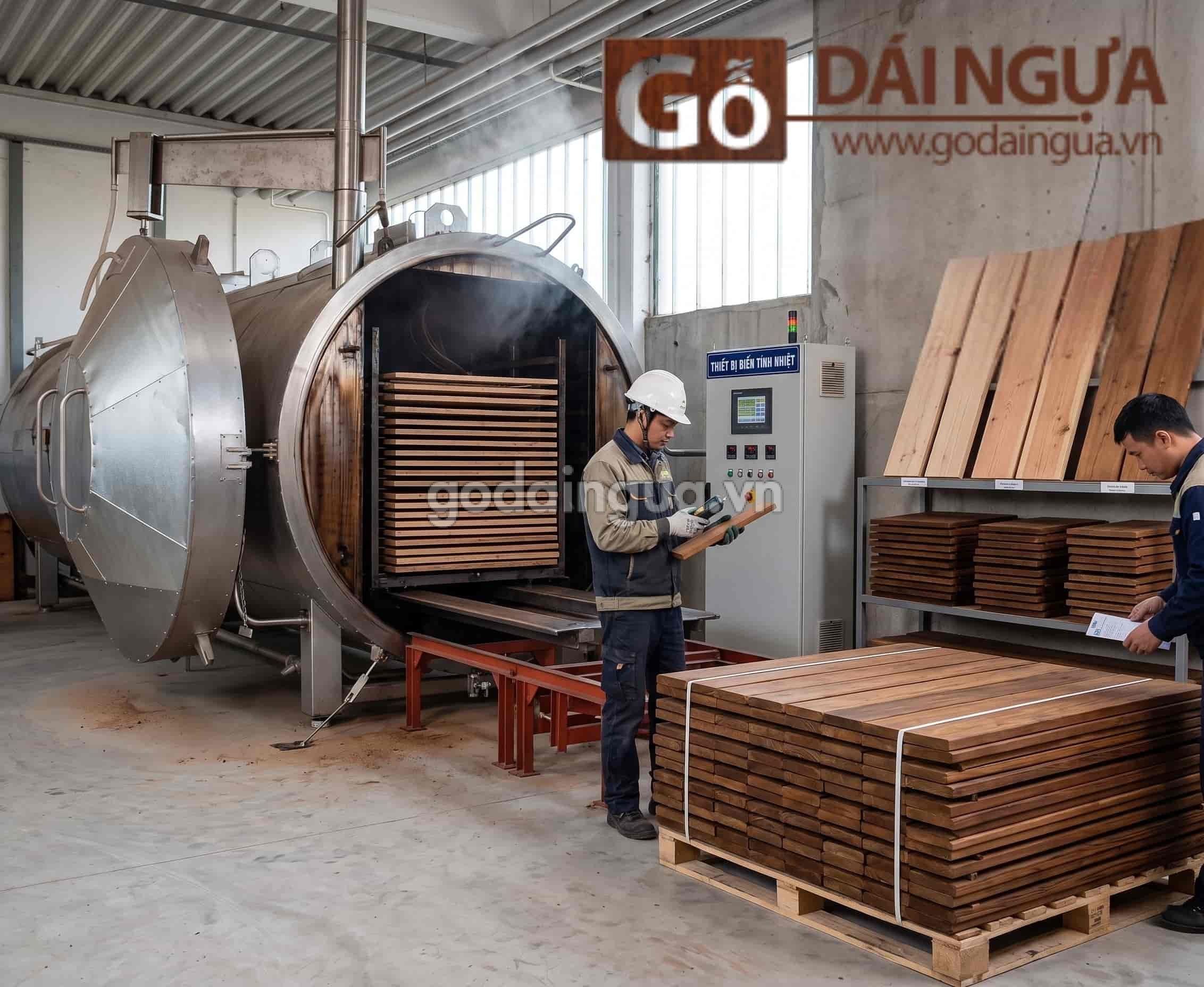 Quy trình sản xuất gỗ biến tính