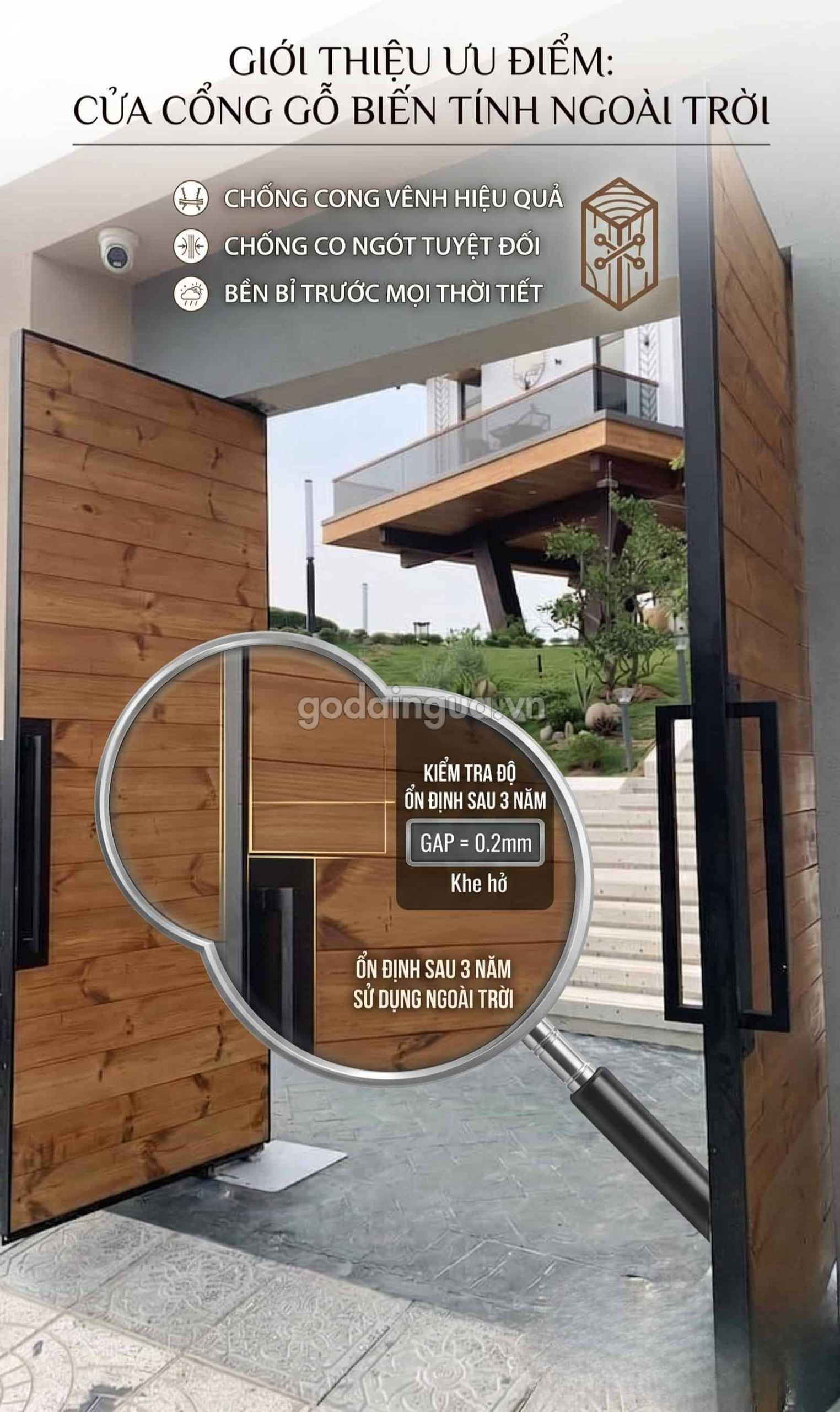 Ưu điểm vượt trội của cửa gỗ biến tính