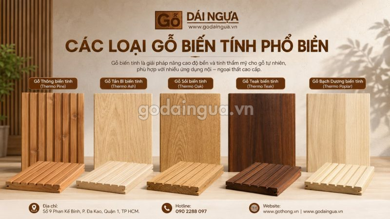 Các loại gỗ biến tính phổ biến