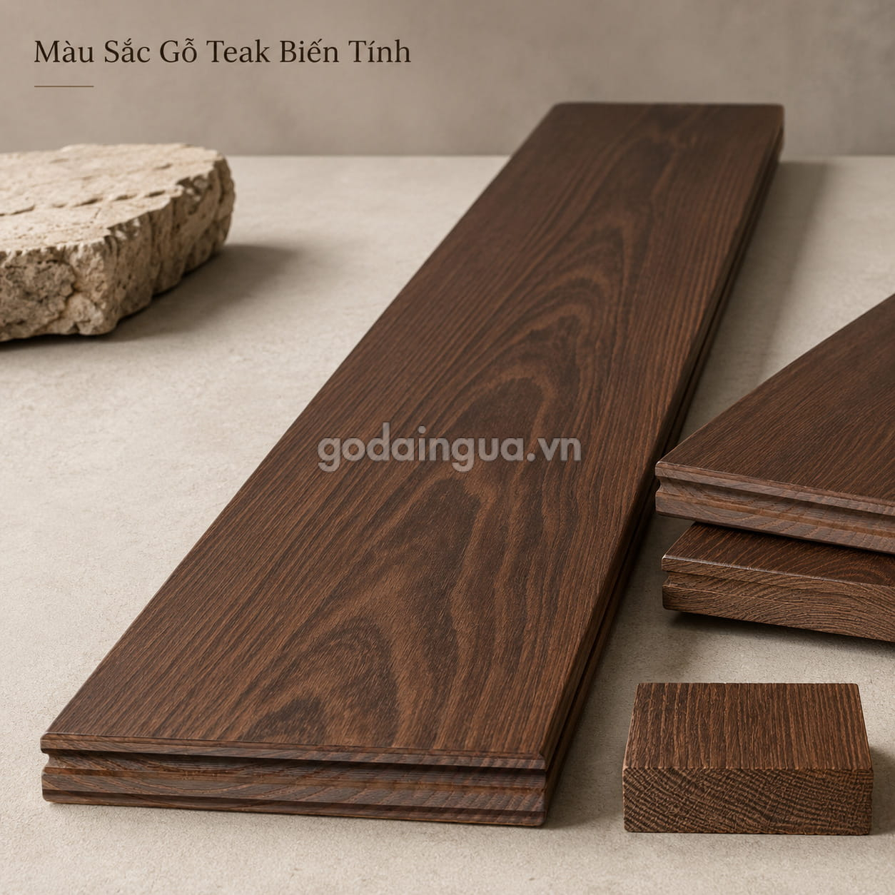 Đặc điểm nhận biết màu sắc của gỗ Teak biến tính