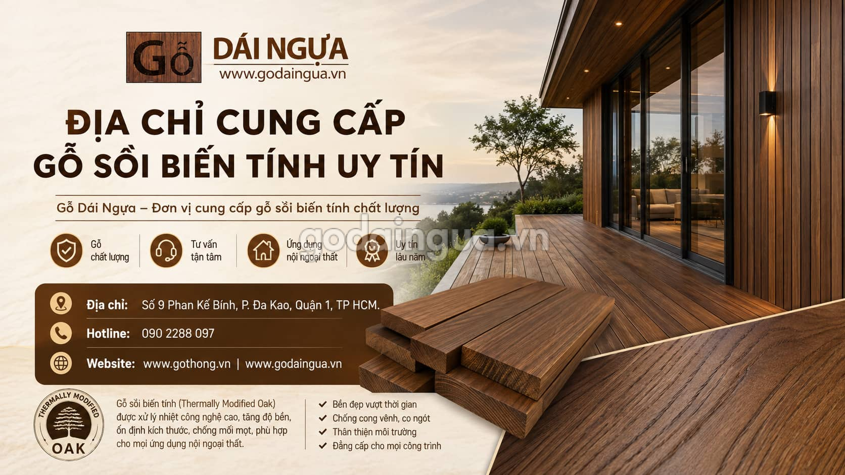 Đơn vị chuyên sản xuất, cung cấp gỗ Sồi biến tính đạt chuẩn uy tín tại Việt Nam
