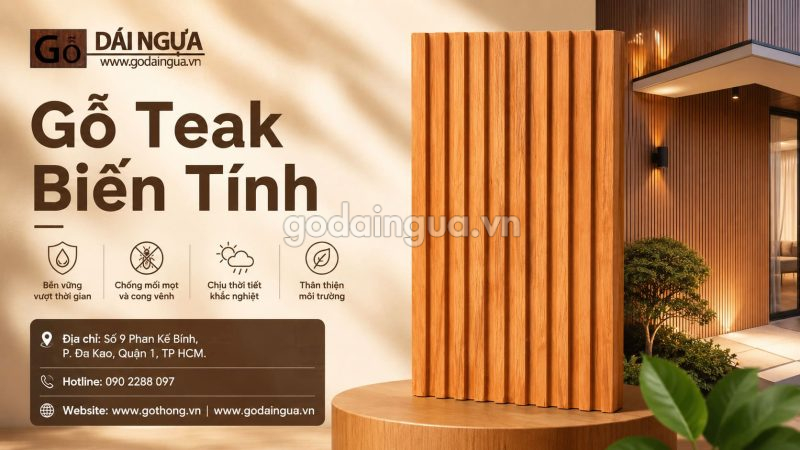 Giới thiệu về gỗ Teak biến tính